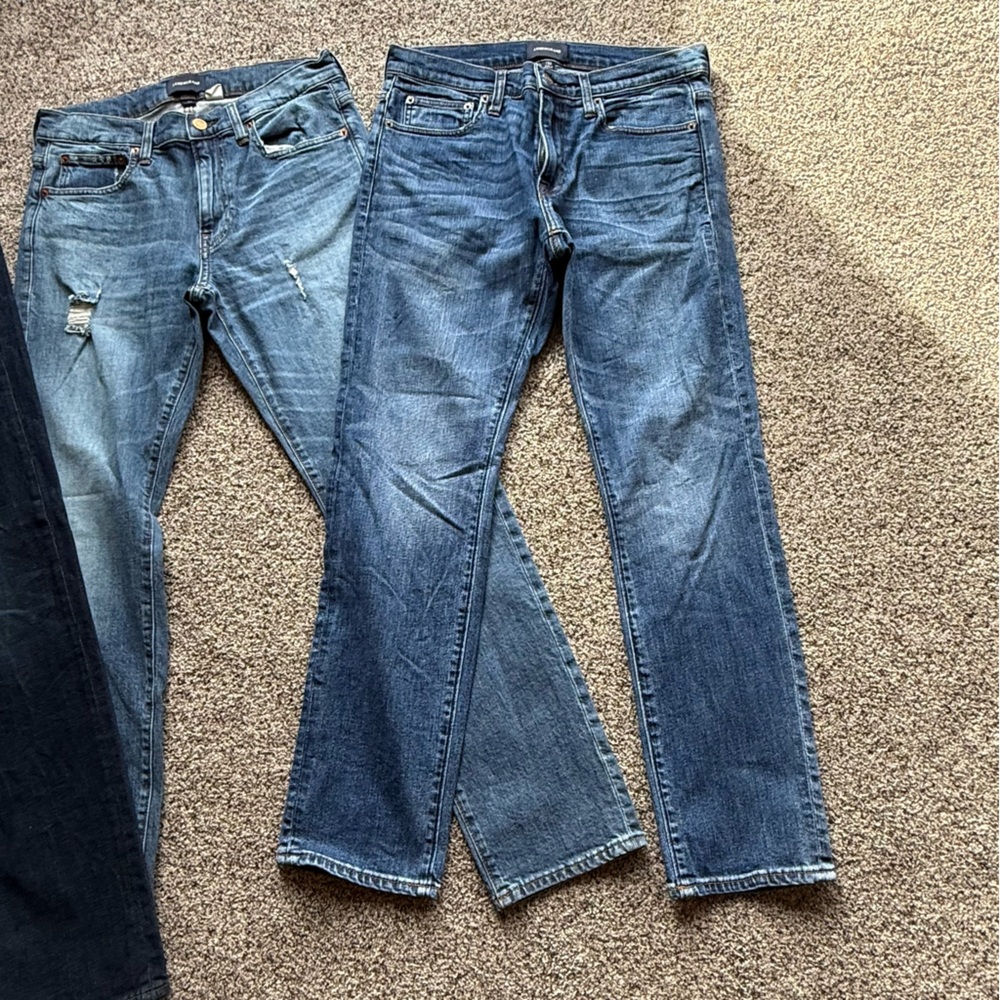 J. Crew Men's Dark and Light Blue Straight Jeans Trio 31x30 - Picture 4 of 12